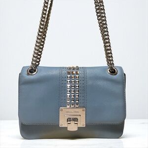 ‼️SPRING SALE Michael Kors Tina Studded Shoulder in Light Blue & Silver